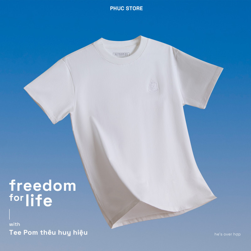 THE TEE OF PUT ON MAN - Tee thêu huy hiệu POM