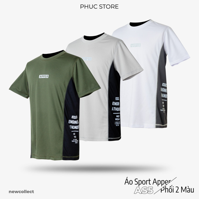 Áo Sport Thể Thao Nam New Apper AS5 Phối 2 Màu - PHUCSTORE