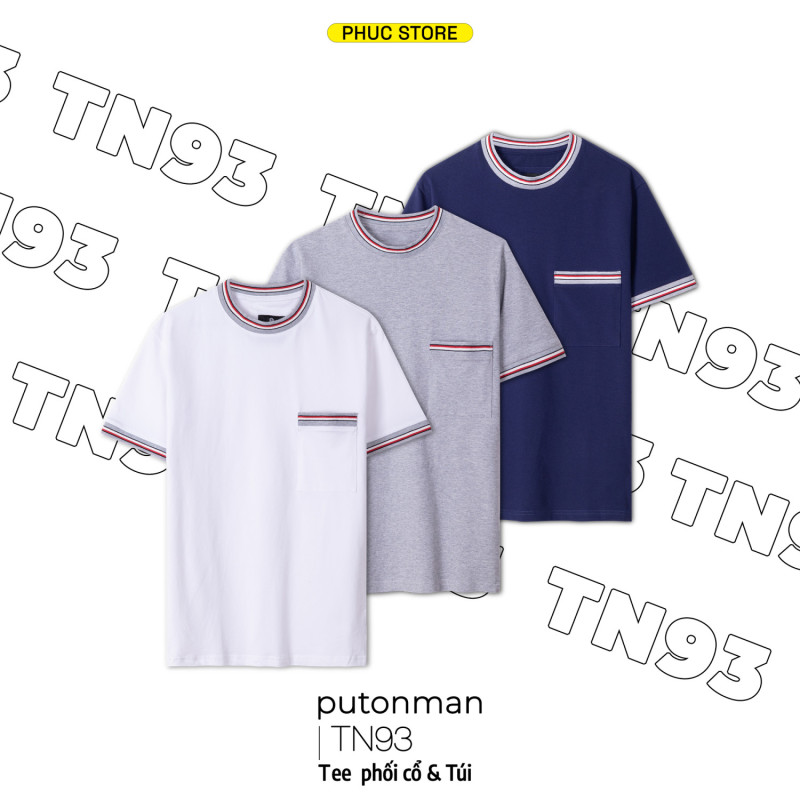 Áo Thun Nam Put On Man phối cổ & Túi form Regular - PHUCSTORE