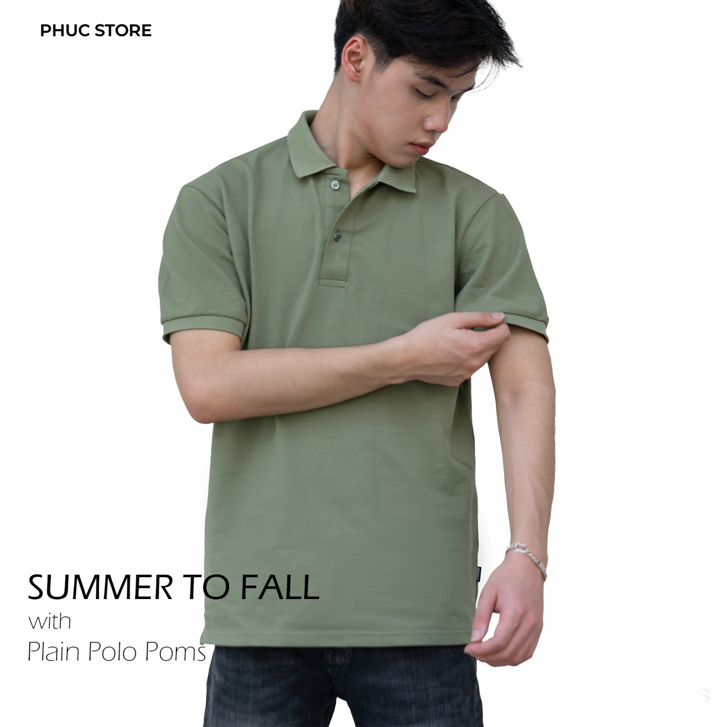 Áo polo POM trơn cổ gân phucstore (2)