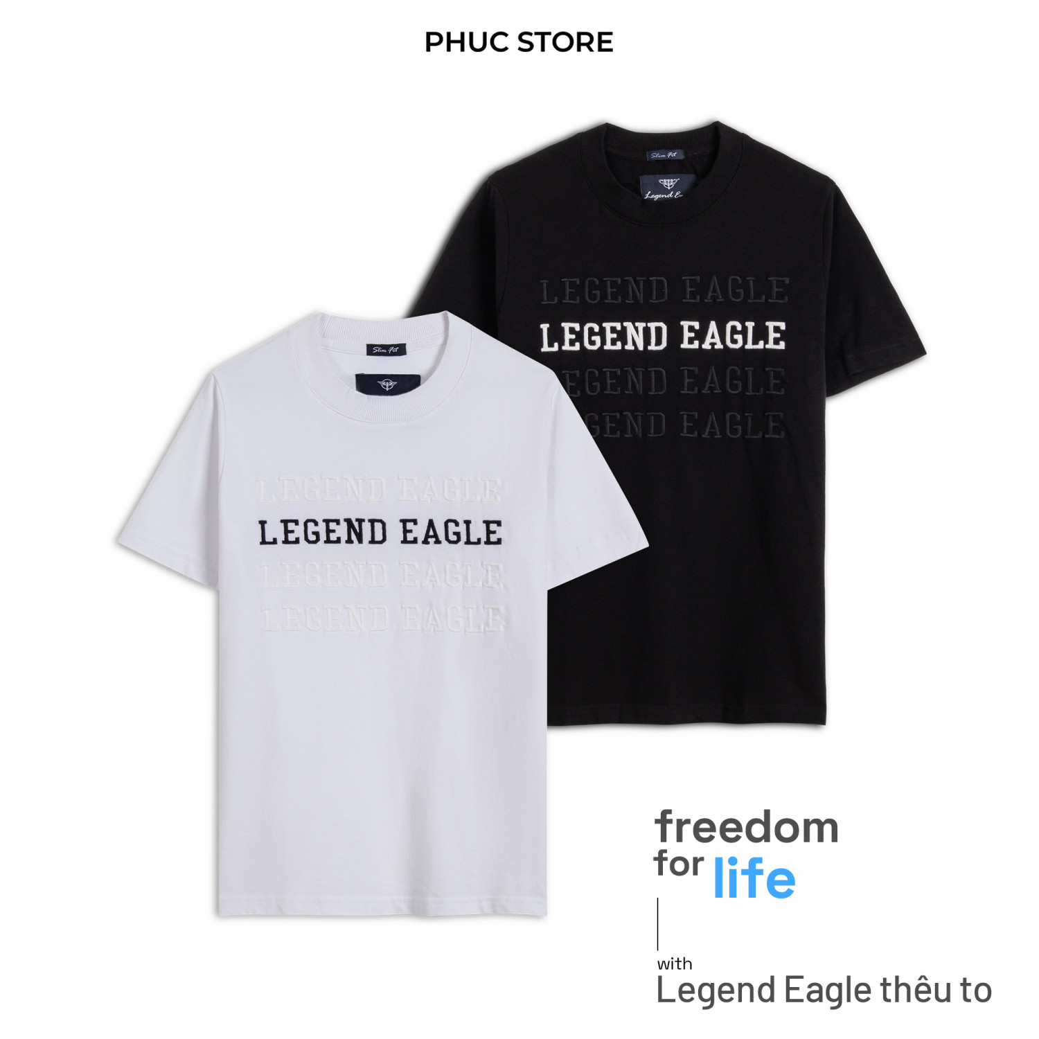 Tee Legend Eagle thêu to - TN82