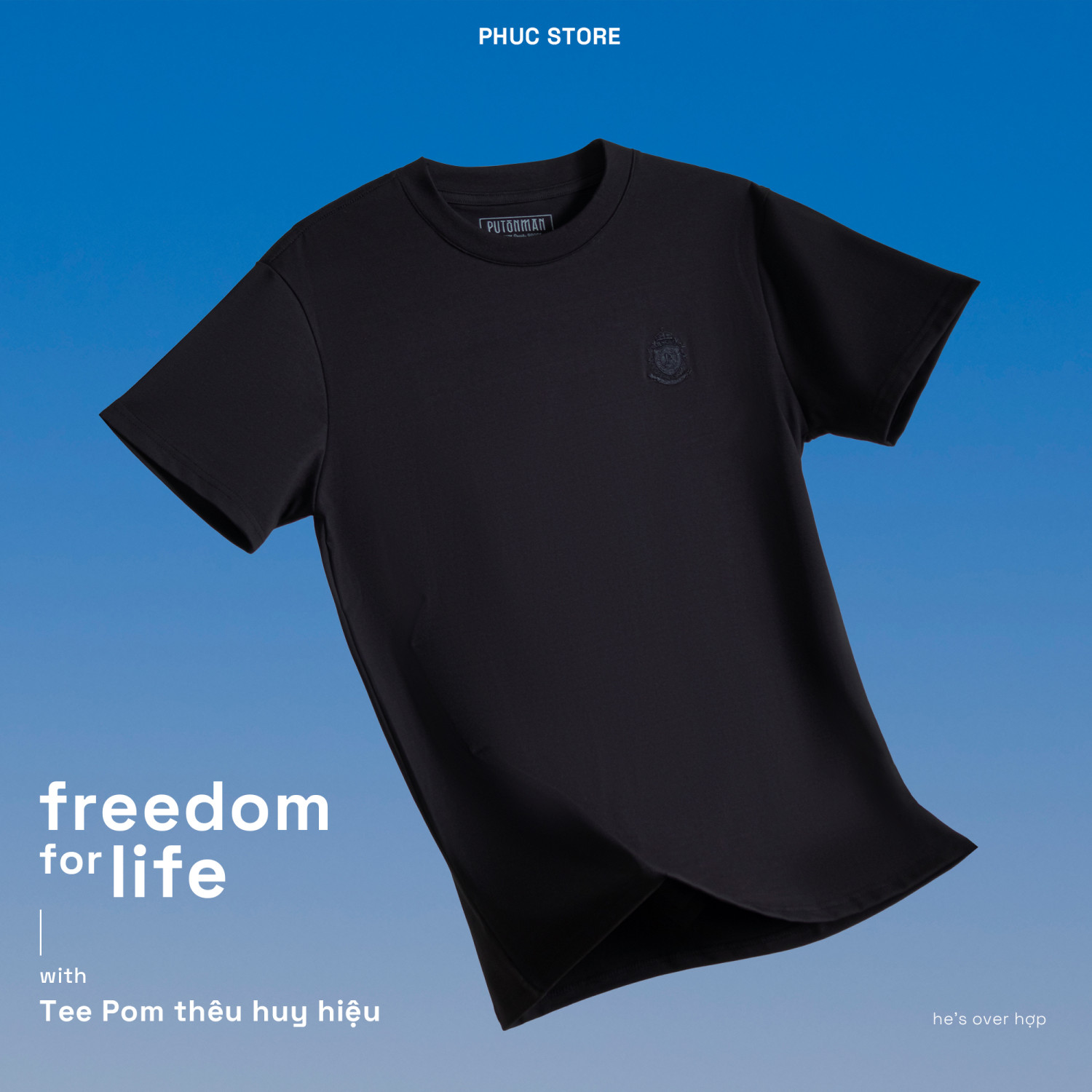 THE TEE OF PUT ON MAN - Tee thêu huy hiệu POM