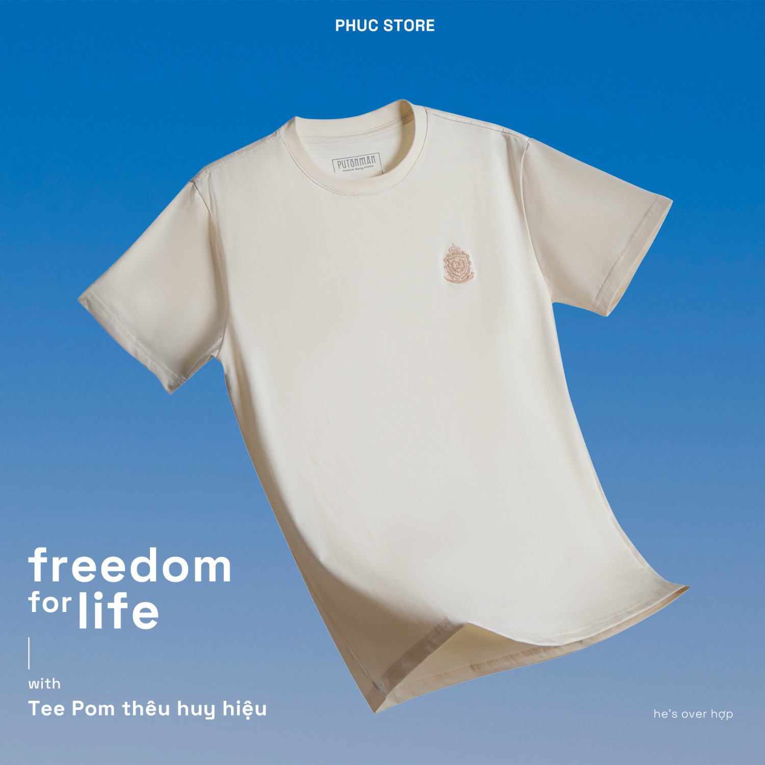 THE TEE OF PUT ON MAN - Tee thêu huy hiệu POM