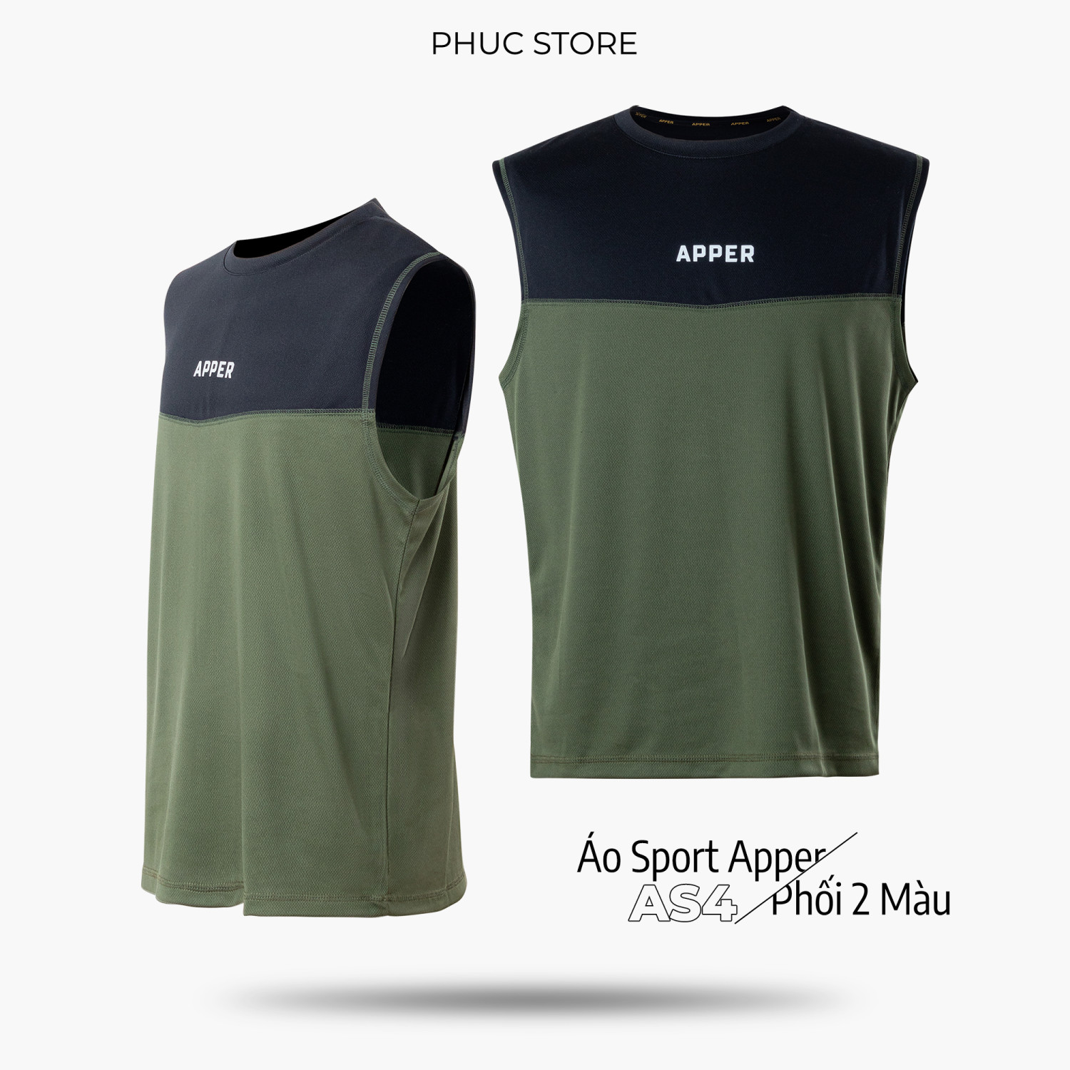 Áo Sport Ba Lỗ Tanktop Thể Thao Nam New Apper Phối 2 Màu - PHUCSTORE