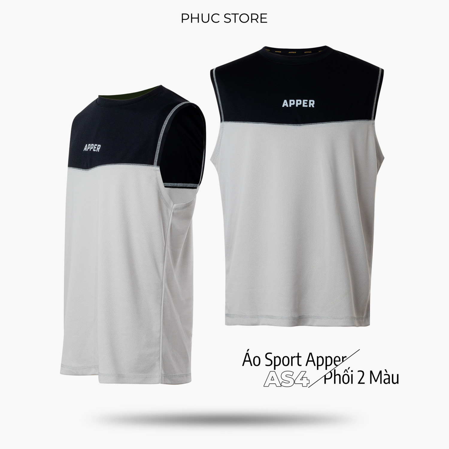 Áo Sport Ba Lỗ Tanktop Thể Thao Nam New Apper Phối 2 Màu - PHUCSTORE