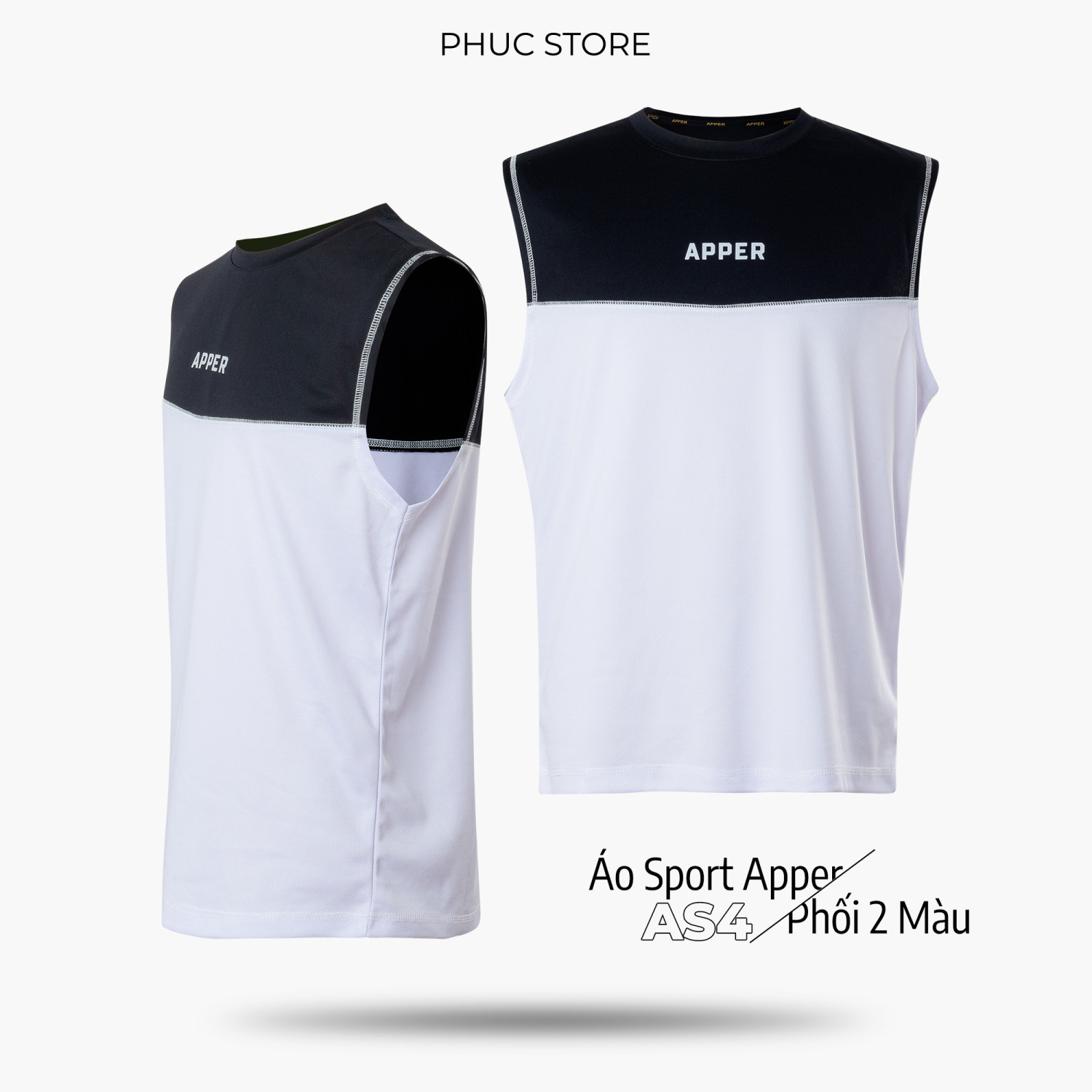 Áo Sport Ba Lỗ Tanktop Thể Thao Nam New Apper Phối 2 Màu - PHUCSTORE