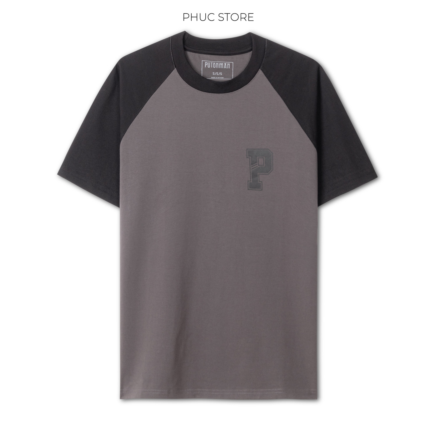 Áo Thun Nam Put On Man Raglan in P form Regular - PHUCSTORE