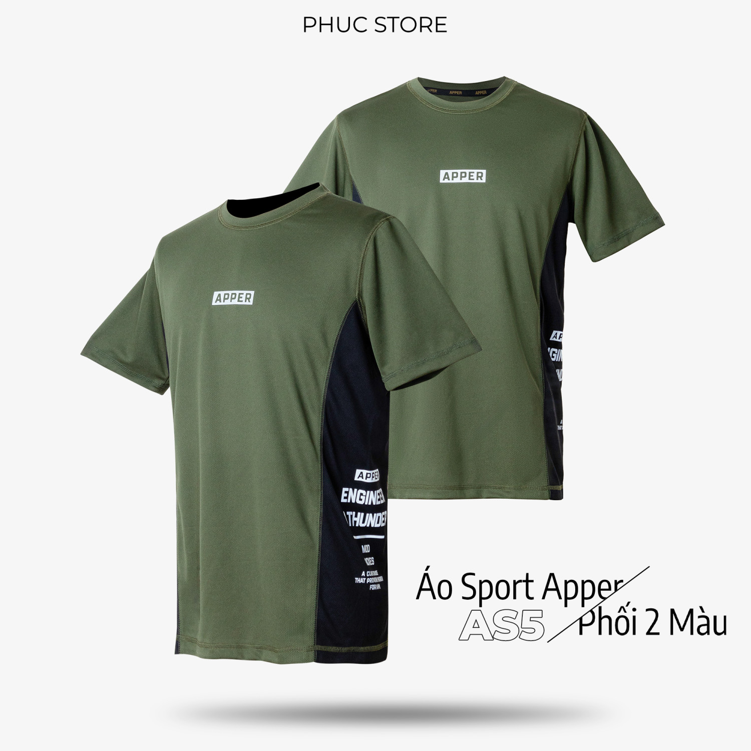 Áo Sport Thể Thao Nam New Apper AS5 Phối 2 Màu - PHUCSTORE