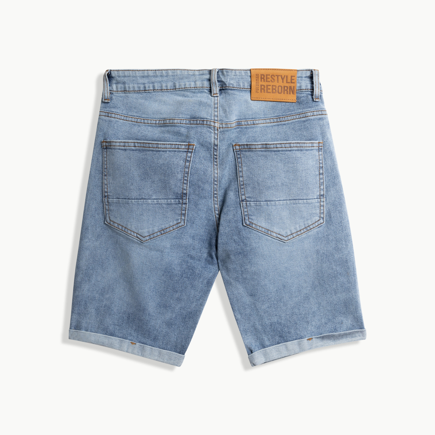 Quần Short Jean Put On Man lật lai